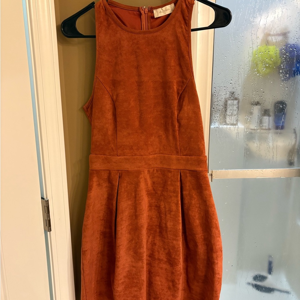 Rust Orange Sleeveless Dress